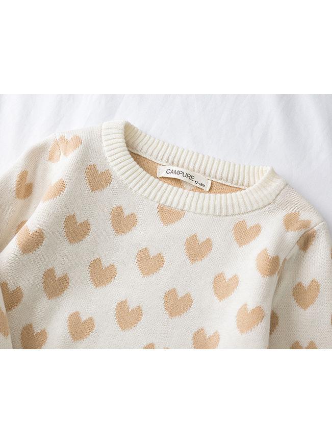 Stylish Baby Toddler Girl Love Heart Crochet Sweater - dianjiang-