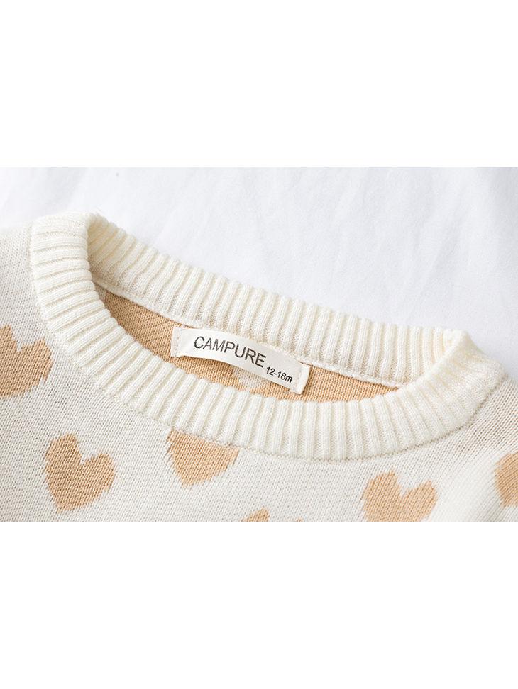 Stylish Baby Toddler Girl Love Heart Crochet Sweater - dianjiang-