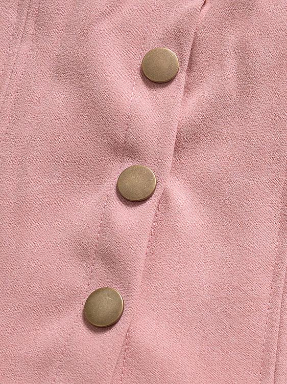 Stylish Buttoned Solid Color A-line Skirt - dianjiang-