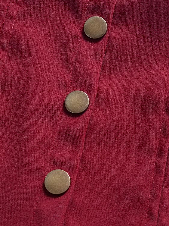 Stylish Buttoned Solid Color A-line Skirt - dianjiang-