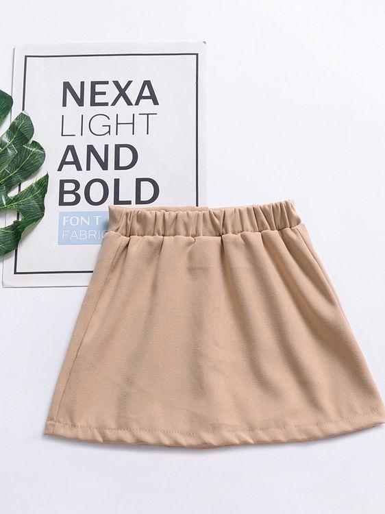 Stylish Buttoned Solid Color A-line Skirt - dianjiang-