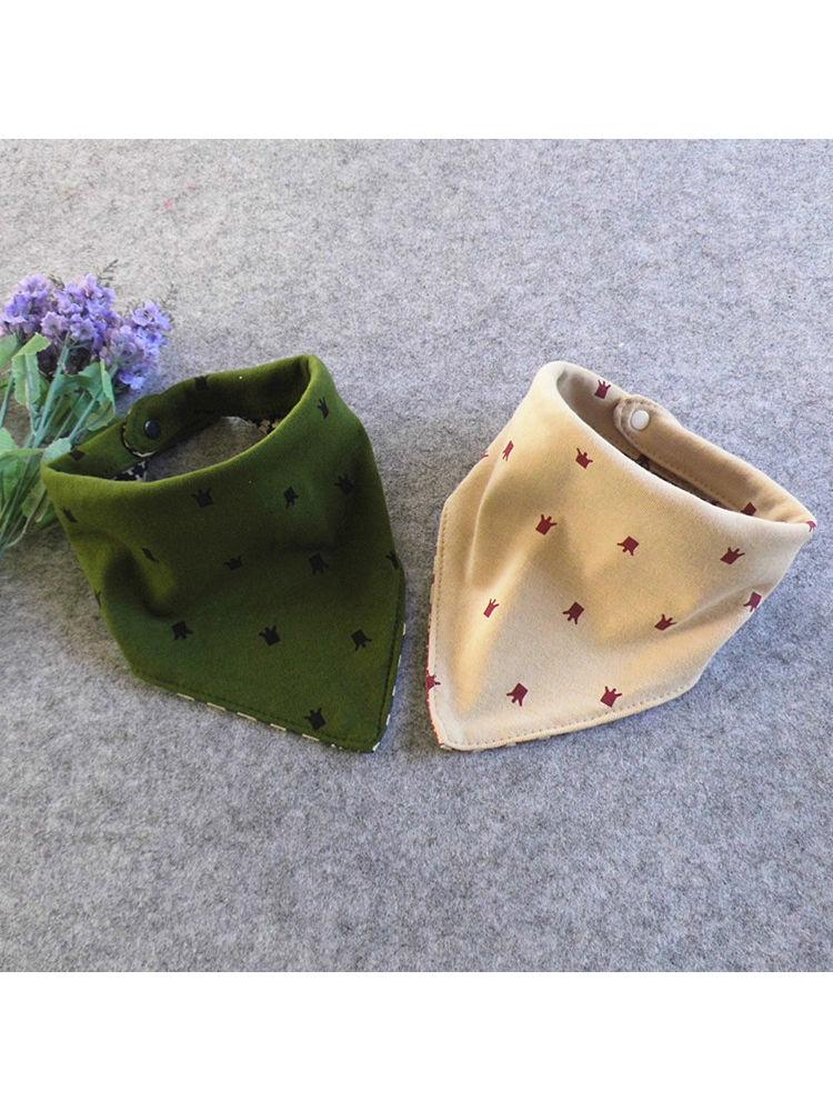 Stylish Buttoned Two-double Printed Bib For Baby - dianjiang-