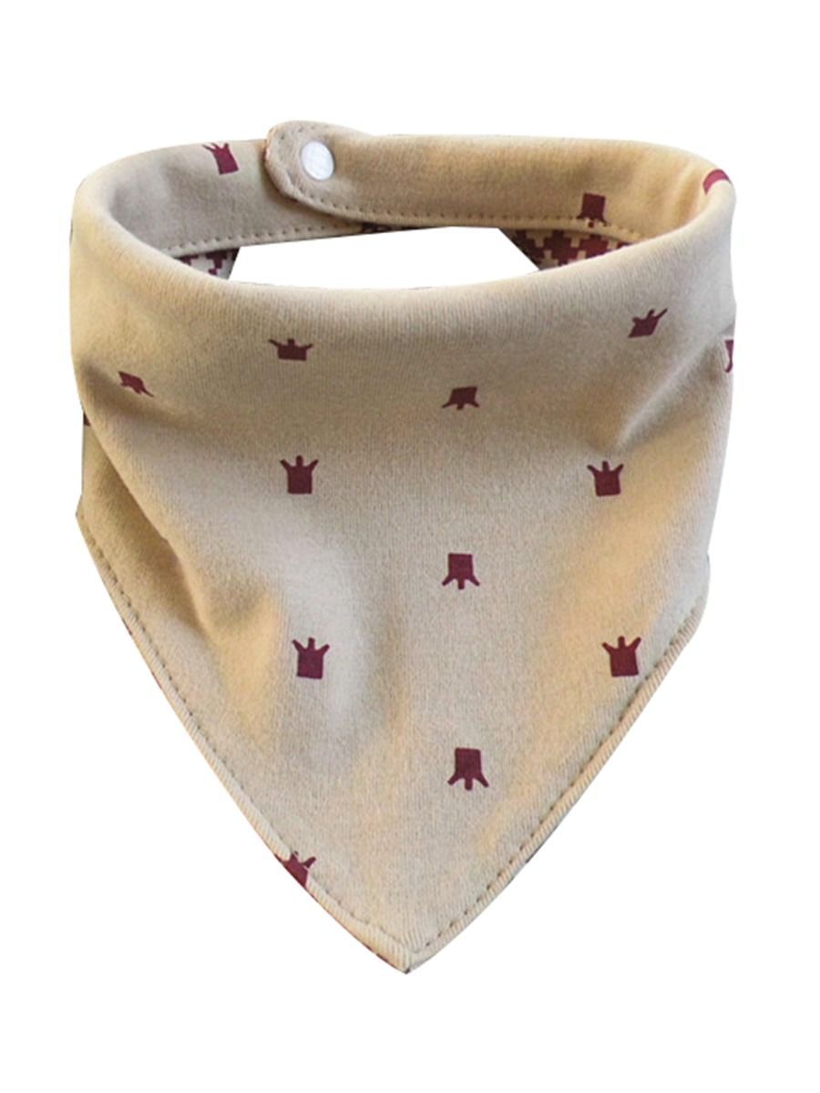 Stylish Buttoned Two-double Printed Bib For Baby - dianjiang-