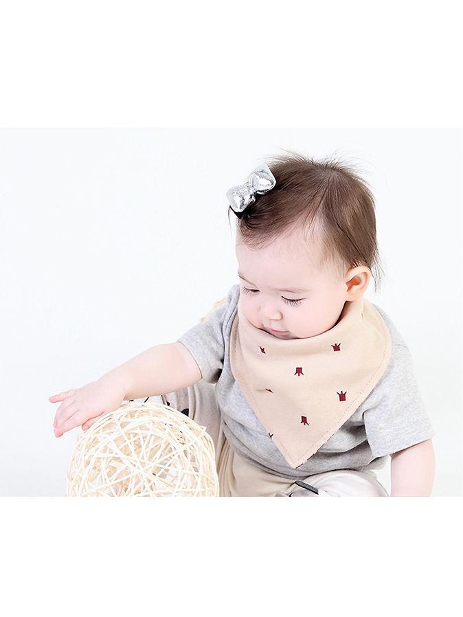 Stylish Buttoned Two-double Printed Bib For Baby - dianjiang-