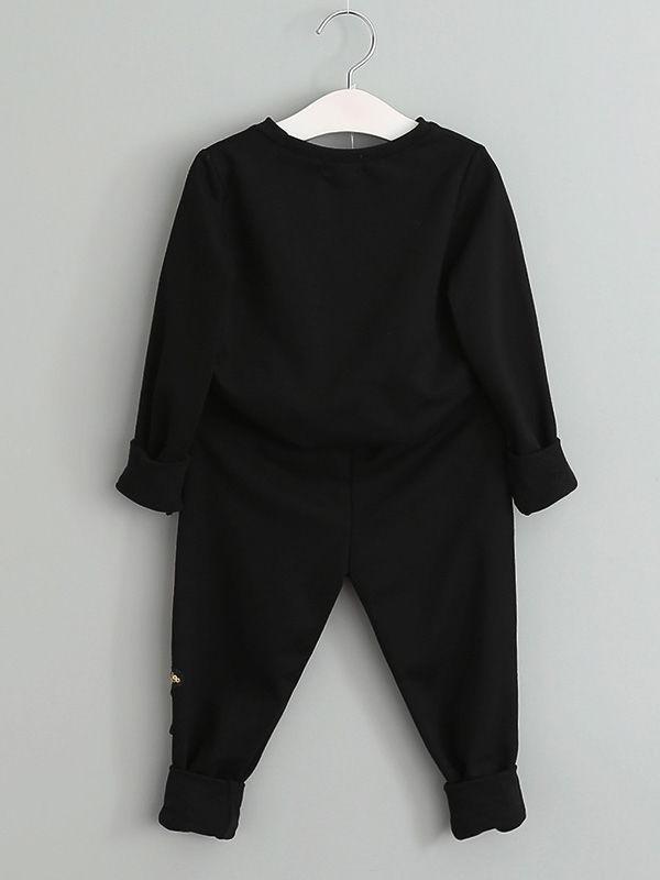 Stylish Girl 2-Piece Rose Sequins Pullover + Pants - dianjiang-