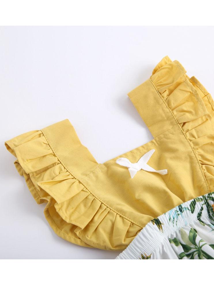 Stylish Infant Toddler Girl Pineapple Ruffle Romper Playsuit - dianjiang-