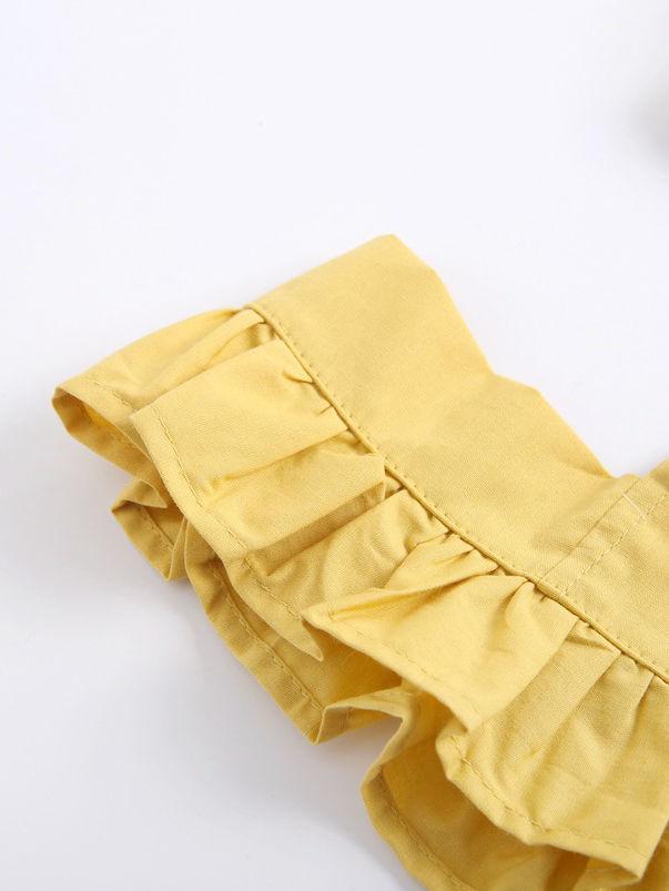 Stylish Infant Toddler Girl Pineapple Ruffle Romper Playsuit - dianjiang-