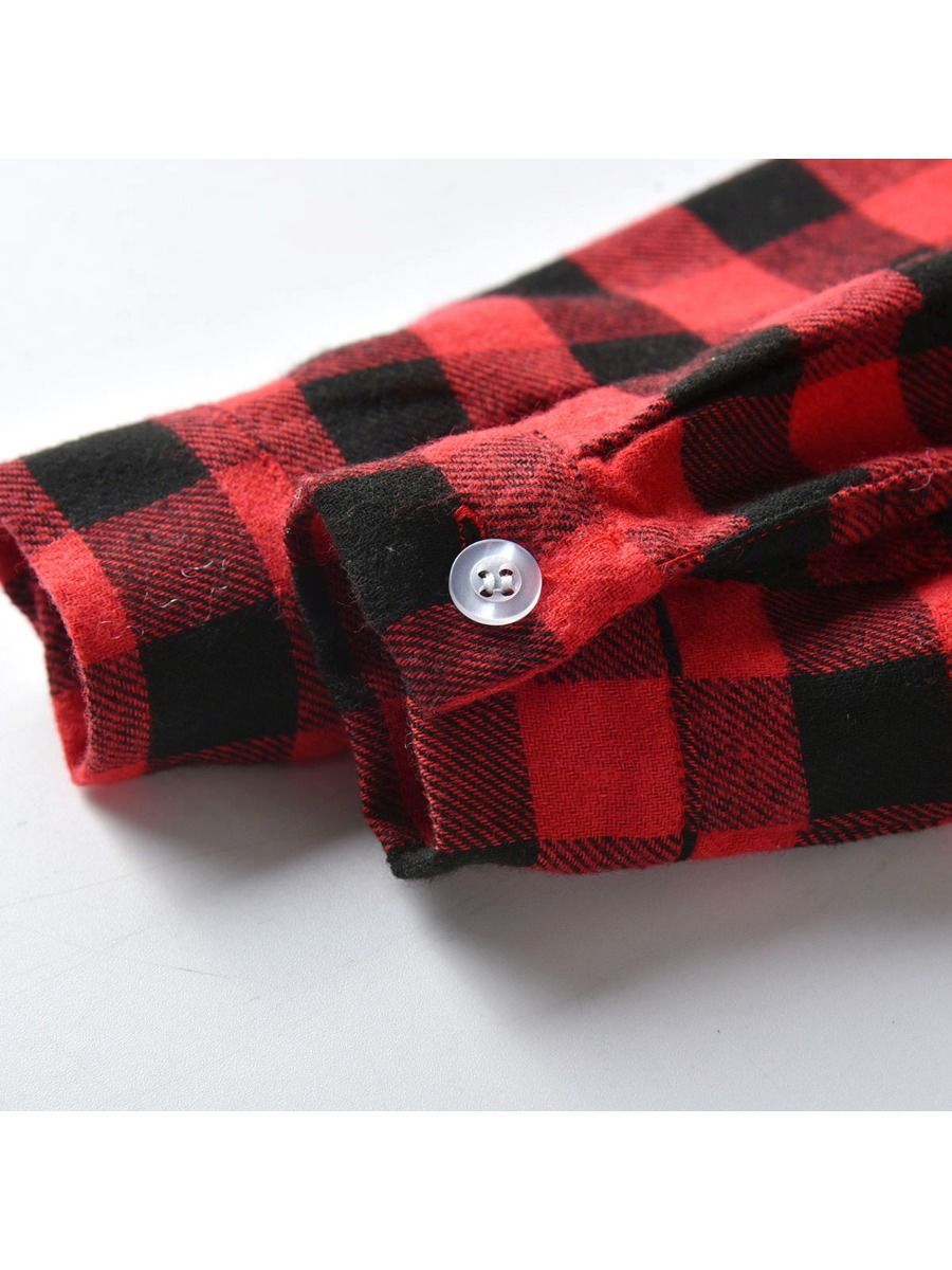 4-Piece Stylish Little Boys Checked Bow Shirt and Suspender Pants - dianjiang-