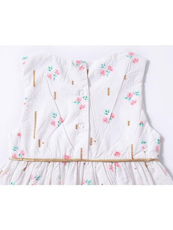Stylish Little Girl Sleeveless Summer Flower Dress - dianjiang-