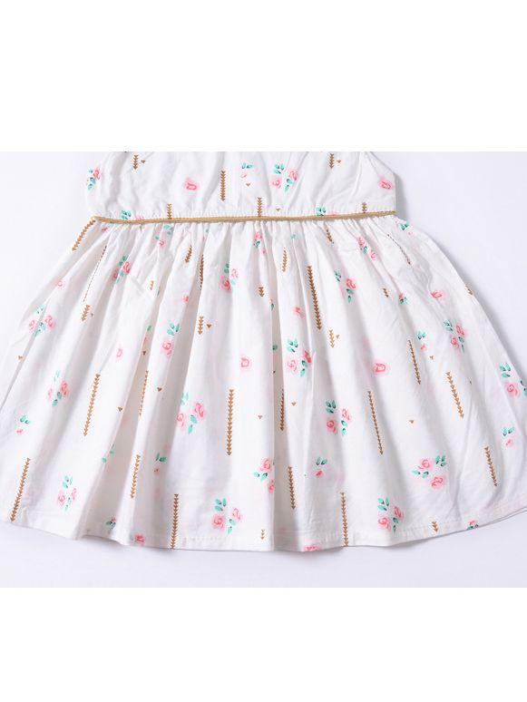 Stylish Little Girl Sleeveless Summer Flower Dress - dianjiang-