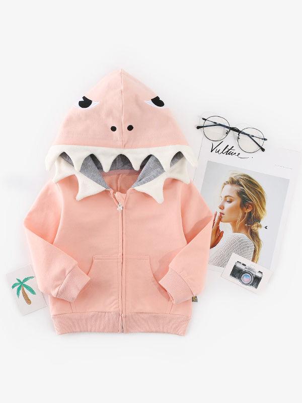 Stylish Shark Hooded Jacket with Pockets - dianjiang-