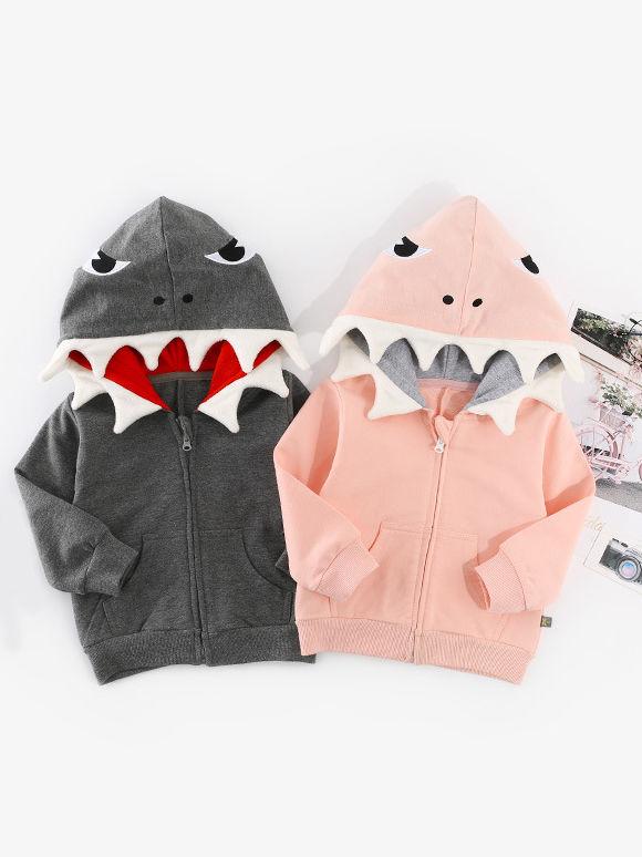 Stylish Shark Hooded Jacket with Pockets - dianjiang-