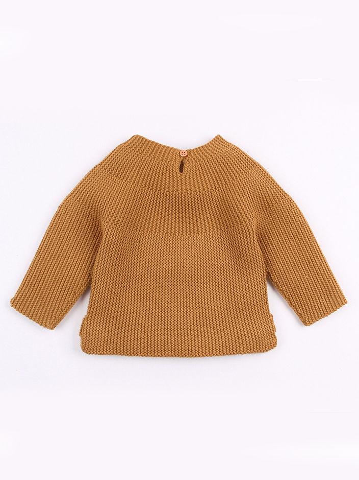 Stylish Solid Color Knitted Sweater - dianjiang-