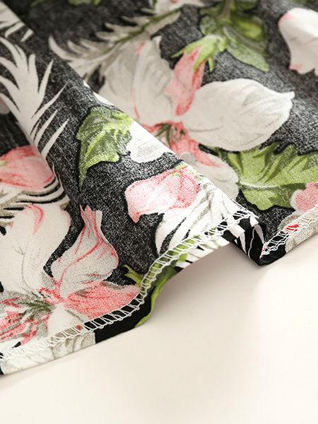 Summer 2-Piece Outfit Flower Suspender Top + Ripped Fringed-hem Shorts For Little Big Girl - dianjiang-