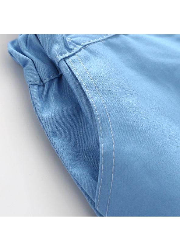 Summer Baby Boy 2-piece Outfits Striped T-shirt +Blue Suspender Shorts - dianjiang-