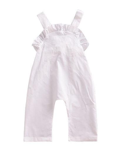Summer Baby Girl Solid Color Ruffled Suspender Long Pants - dianjiang-