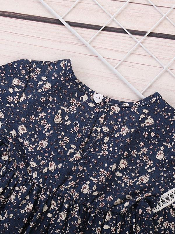 Summer Baby Toddler Girl Outfits Floral Flare Sleeve Tunic+White Shorts - dianjiang-