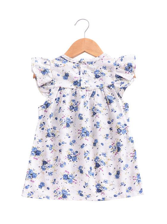 Summer Baby Toddler Girls  Floral Flutter Sleeve Dress - dianjiang-