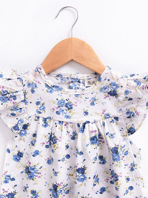 Summer Baby Toddler Girls  Floral Flutter Sleeve Dress - dianjiang-