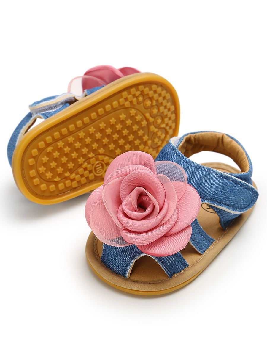 Summer Big Flower Trimmed Baby Gilr Sandal - dianjiang-
