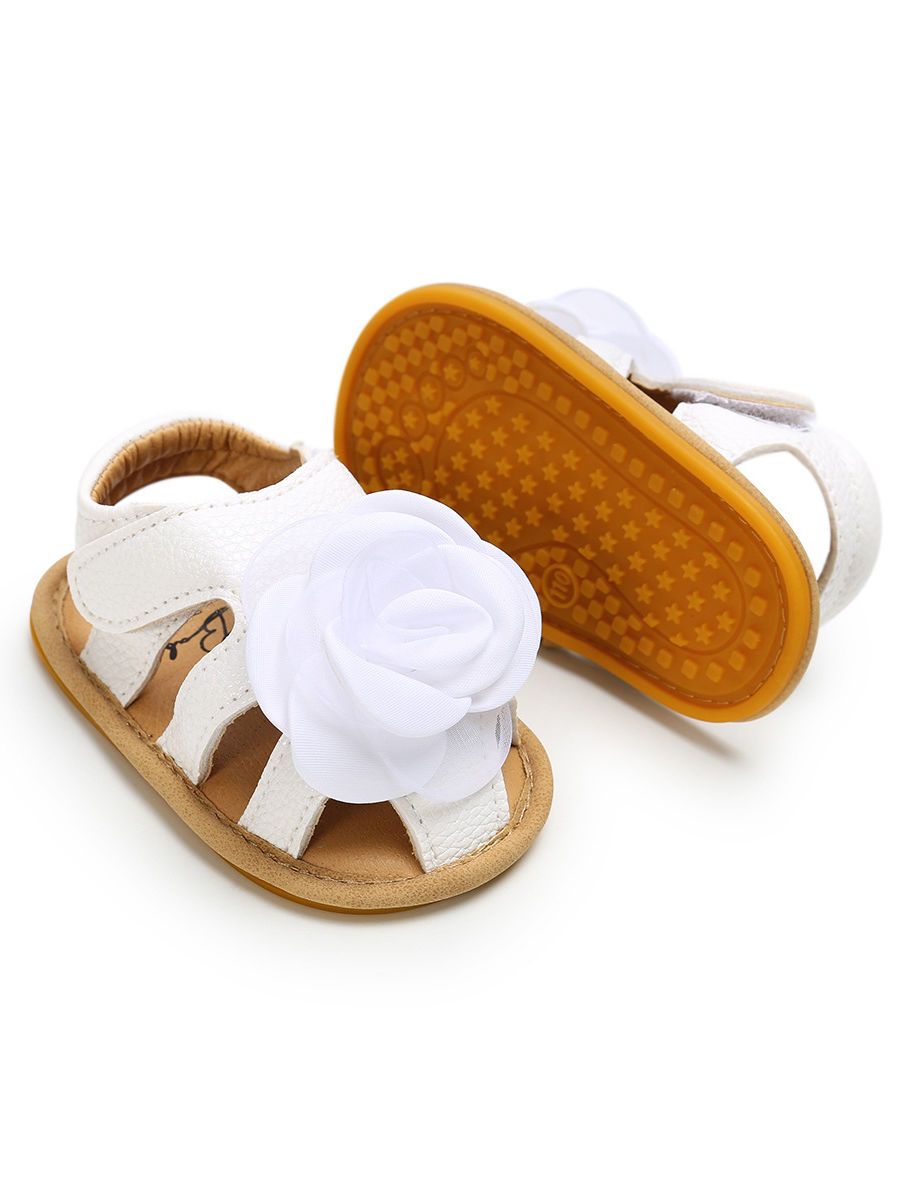 Summer Big Flower Trimmed Baby Gilr Sandal - dianjiang-