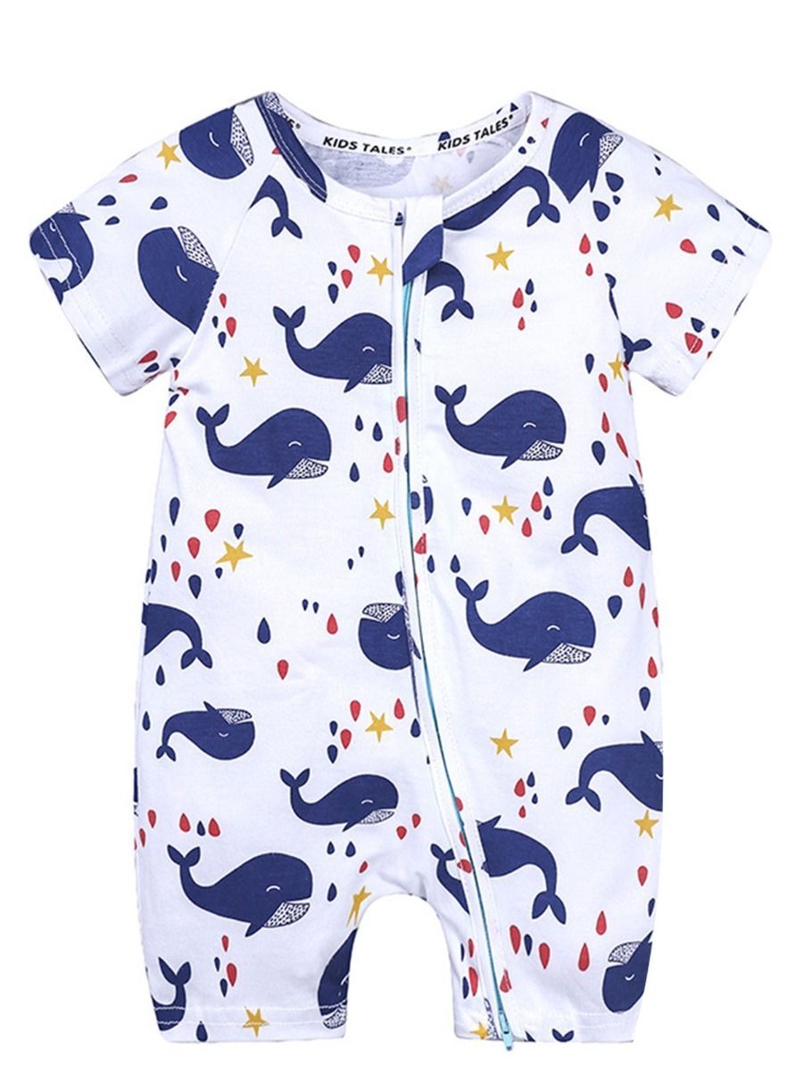 Summer Printed Bodysuit Infant Baby Onesie Overall - dianjiang-