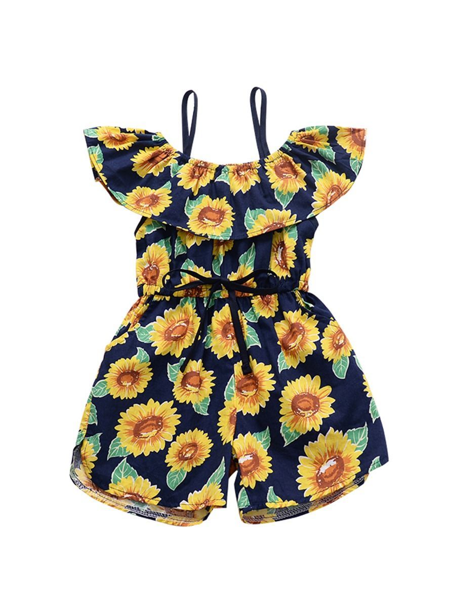 Sunflower Baby Summer Suspender Jumpsuit - dianjiang-