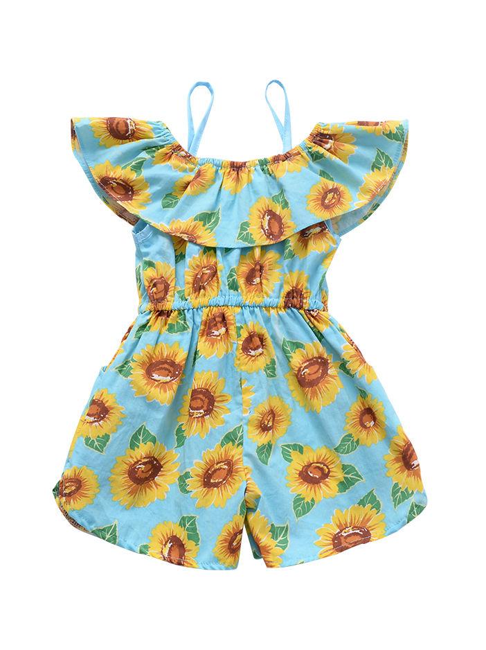Sunflower Baby Summer Suspender Jumpsuit - dianjiang-