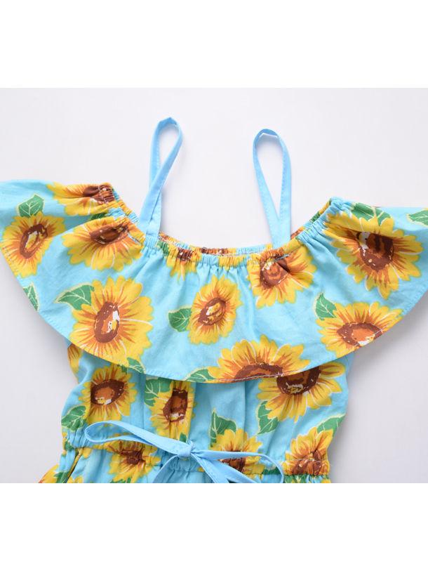 Sunflower Baby Summer Suspender Jumpsuit - dianjiang-