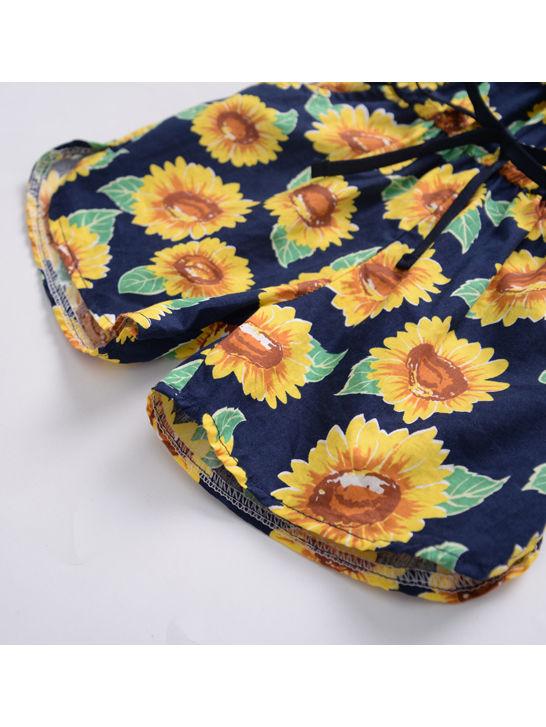 Sunflower Baby Summer Suspender Jumpsuit - dianjiang-