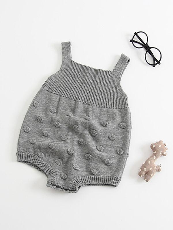 Handcrafted Bubbles Cotton Knitwear Baby Suspender Onesie - dianjiang-