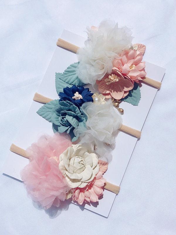 Sweetly Flower Trim Hair Hoop 2pcs/pack - dianjiang-