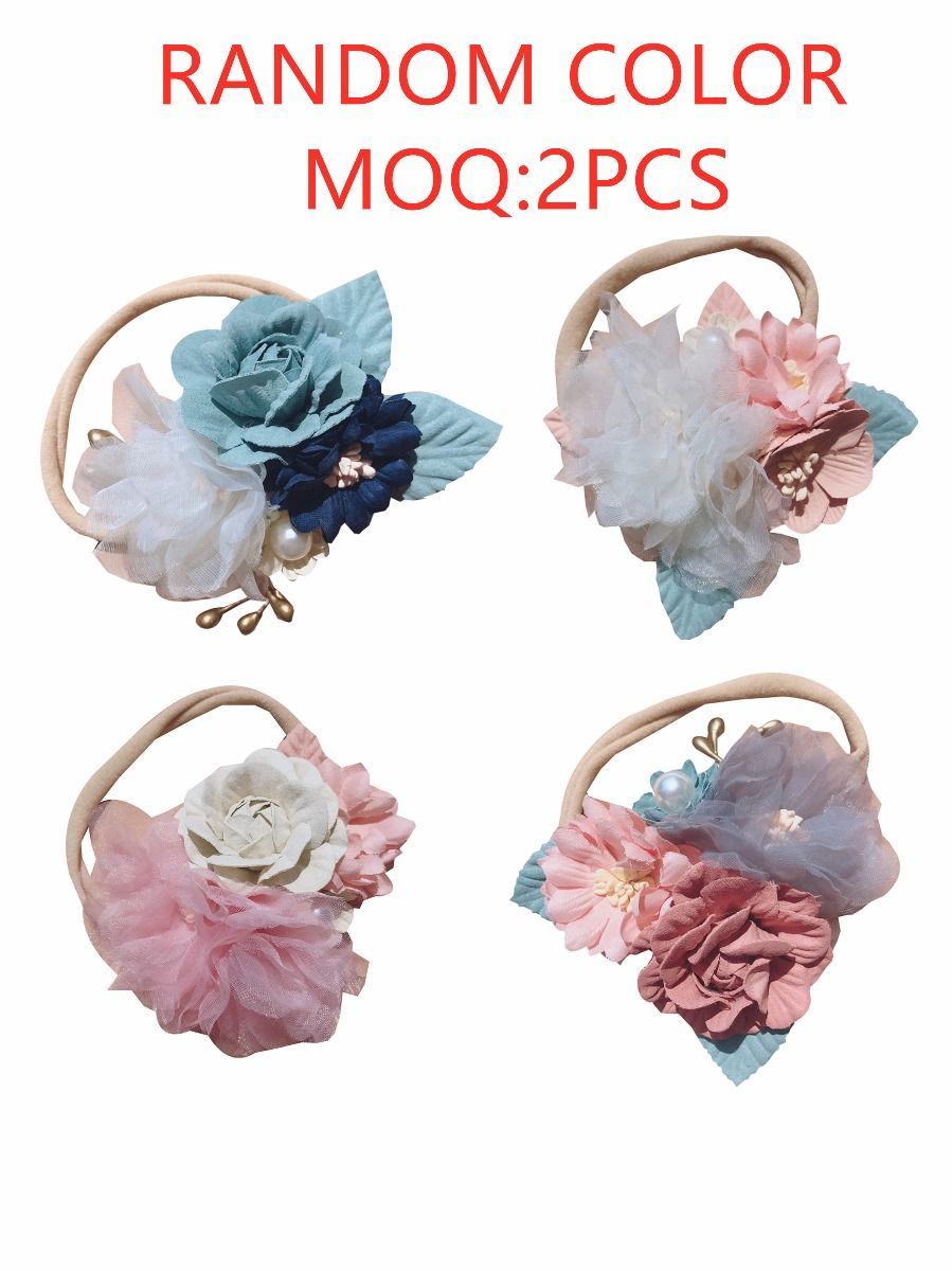 Sweetly Flower Trim Hair Hoop 2pcs/pack - dianjiang-