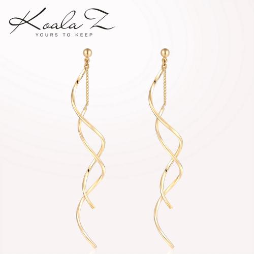 曲线优雅显瘦圆脸极简约冷淡风百搭长款流苏超仙耳环耳夹无耳洞女 - dianjiang-