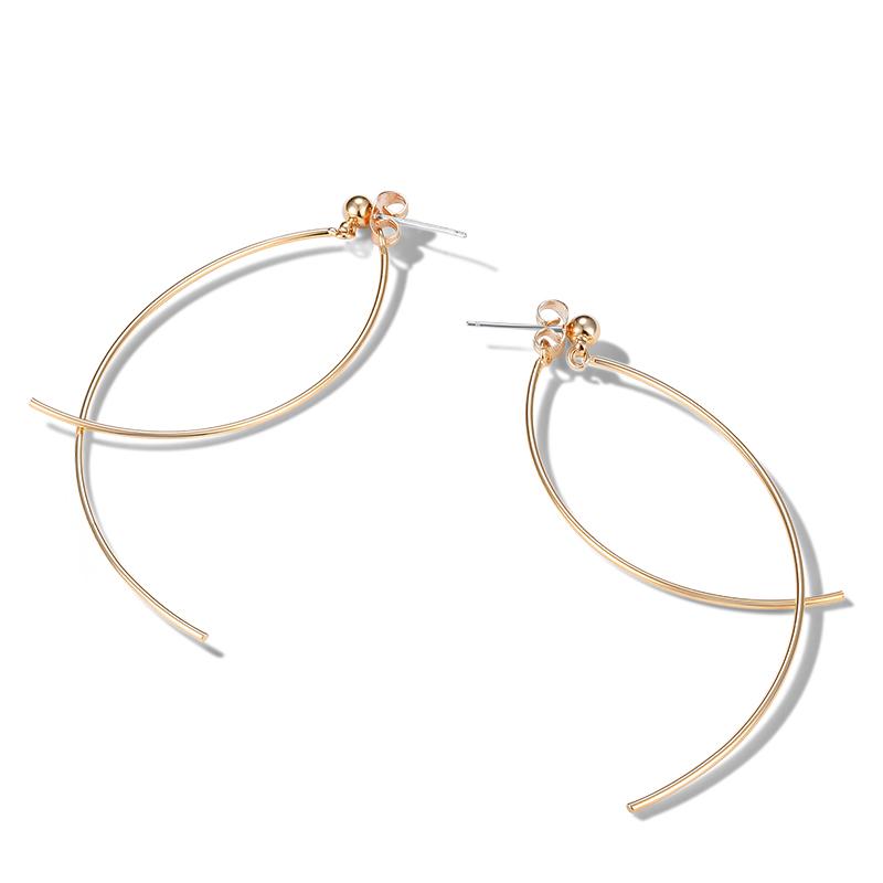 Simple, cool and breezy, all kinds of elegant, simple and curvy earrings, ear clips, no earholes, female temperament, spiral - dianjiang-