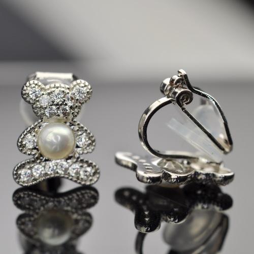 可爱甜心小熊耳夹耳钉无耳洞无洞女韩国日本少女个性 - dianjiang-