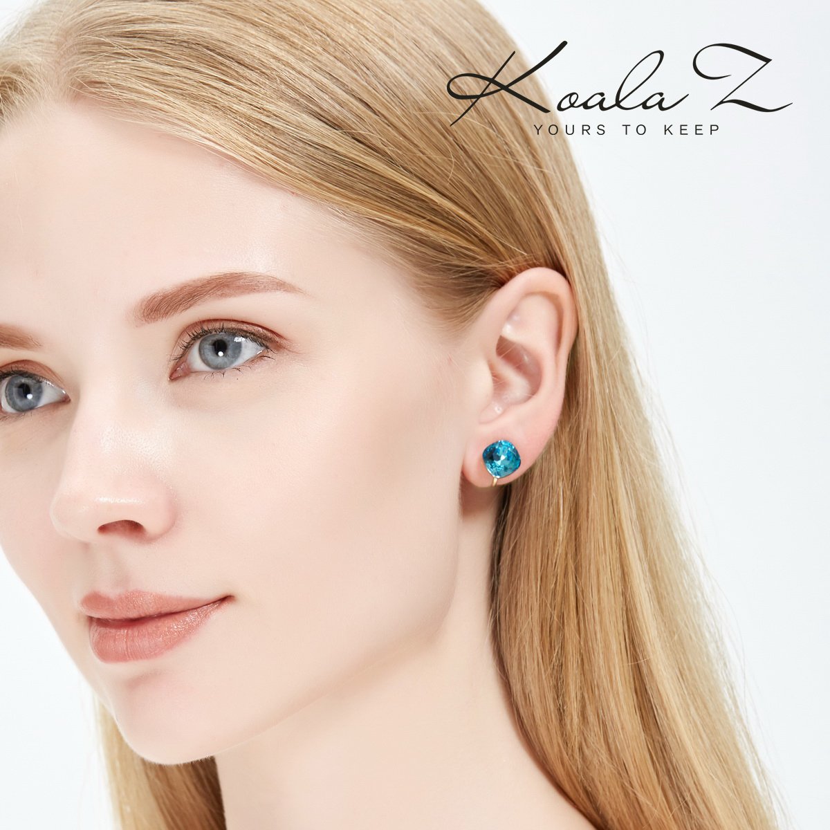 Authentic Austria Crystal Classic Square Crystal Ear Clip Ear Holes Female Clip Simple Joker - dianjiang-