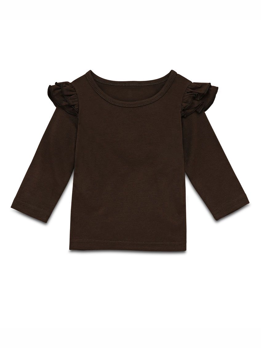 Baby Toddler Girl 2-Piece Thanksgiving Day Ruffled Sleeve Top & Turkey Jumper Skirt Set - dianjiang-