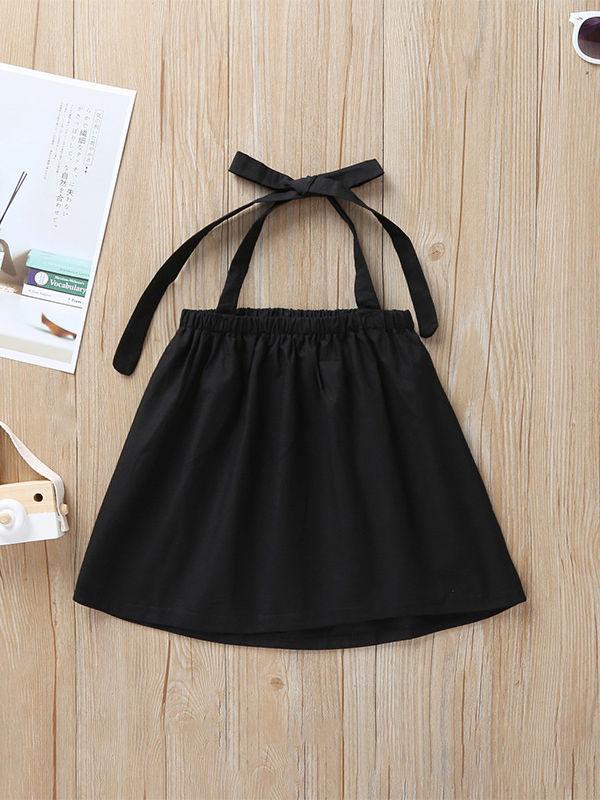 Tie Black Top Matching Stripe Pants 2-Piece Set For Baby Little Girl - dianjiang-