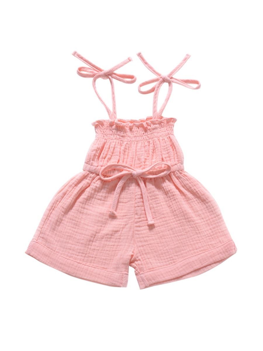 Fashion Multi-colored  Infant Gilr Tie Muslin Summer Jumper - dianjiang-