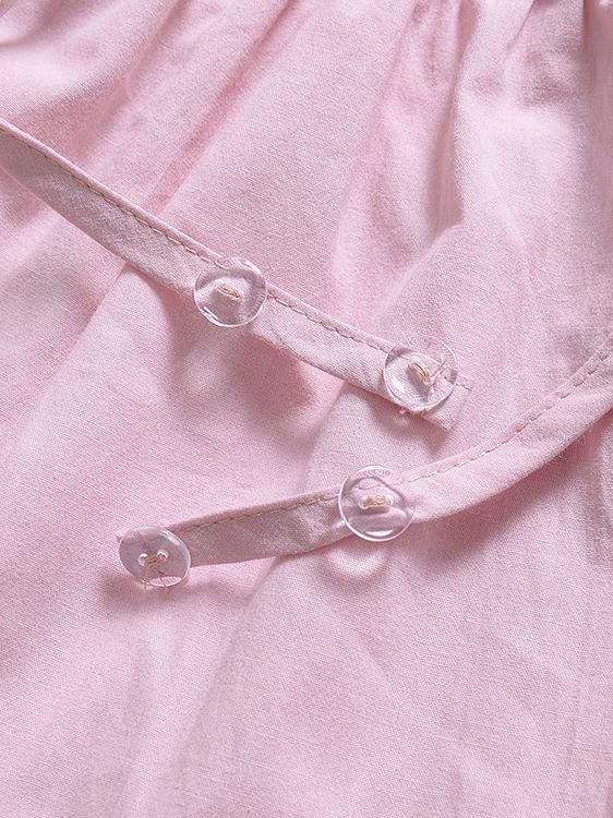 Toddle Infant Little Girl Shoulder Straps Pink Pleated Dress - dianjiang-