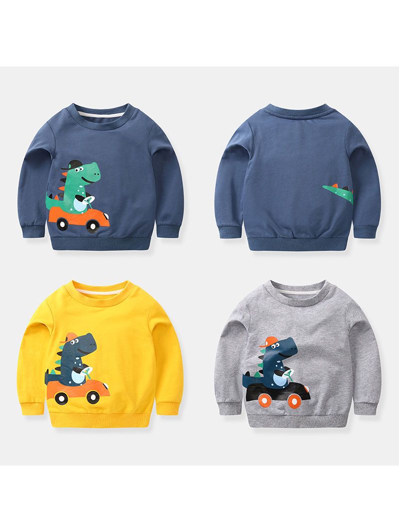 4 Colors Fashion Indoor Toddler Baby Cartoon Dinosaur Jumper - dianjiang-