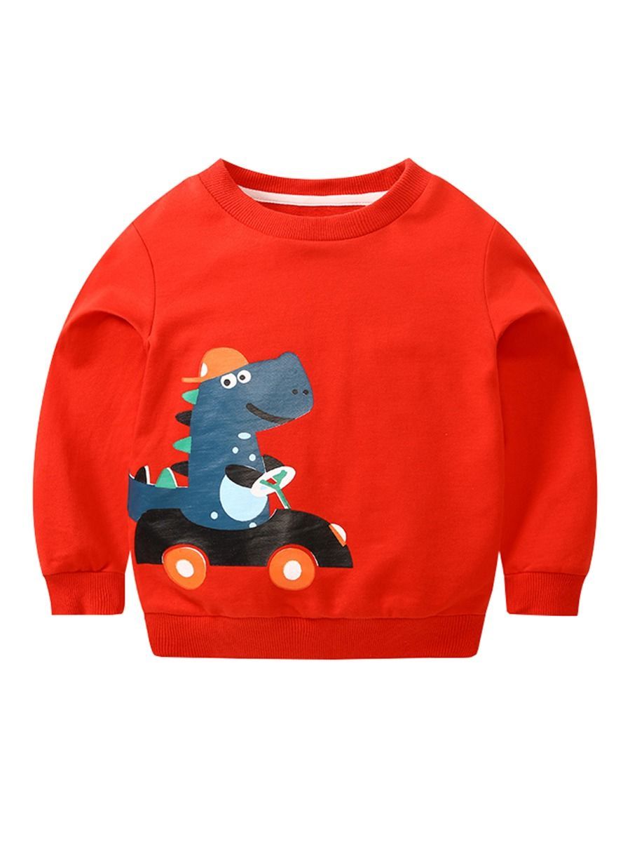 4 Colors Fashion Indoor Toddler Baby Cartoon Dinosaur Jumper - dianjiang-