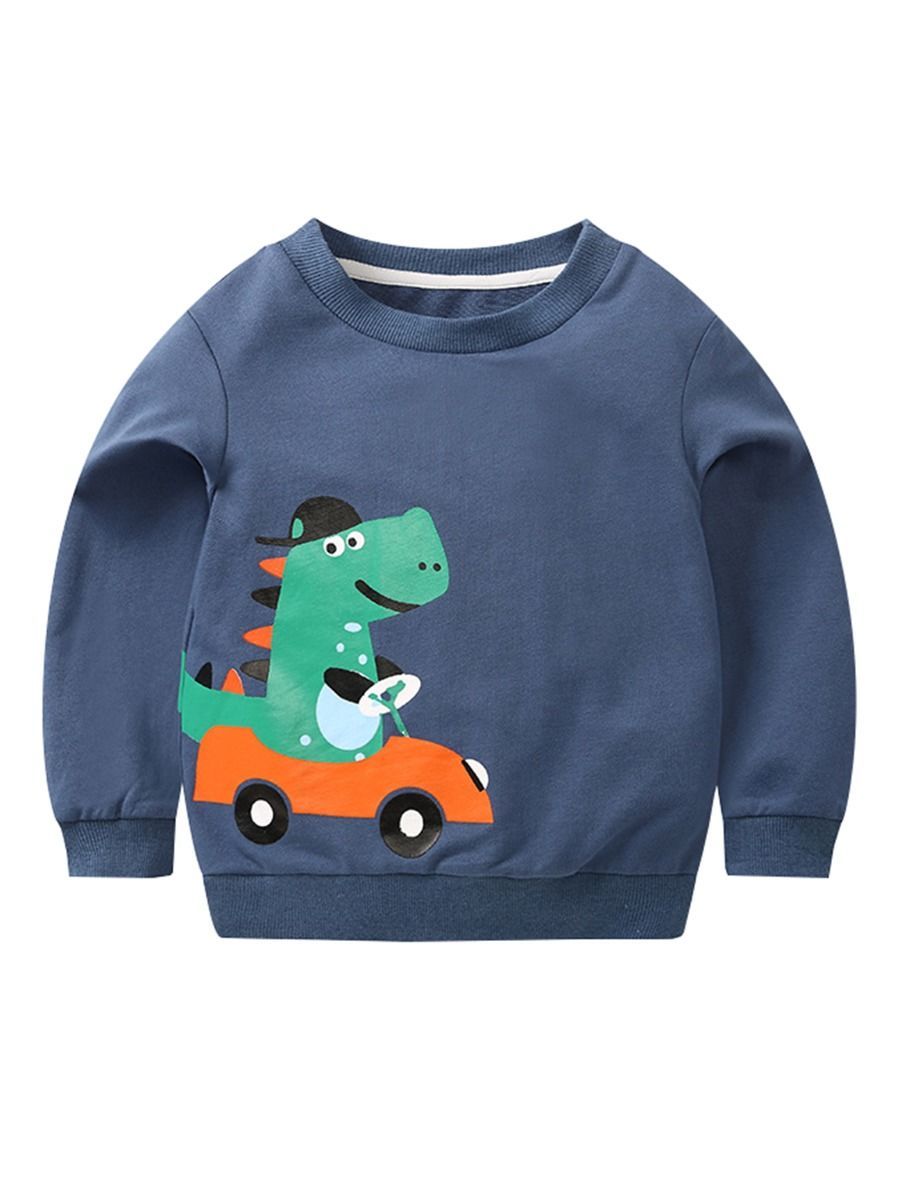4 Colors Fashion Indoor Toddler Baby Cartoon Dinosaur Jumper - dianjiang-