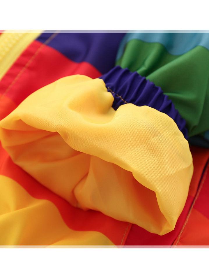 Toddler Boy Rainbow Color Hooded Jacket - dianjiang-