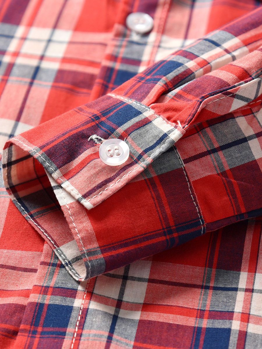 Spring 3-Piece Toddler Boy Gingham Shirt with Tie and Jeans - dianjiang-