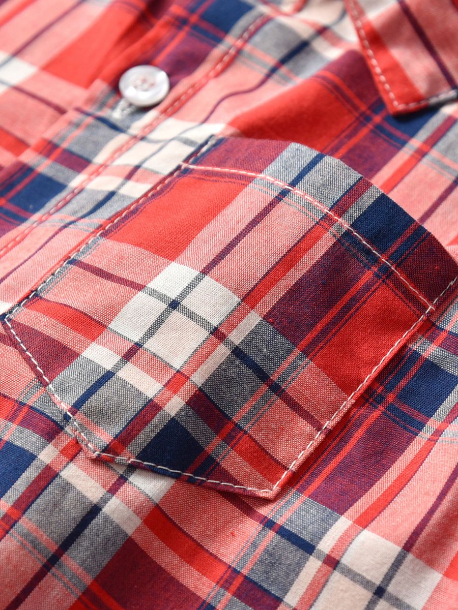 Spring 3-Piece Toddler Boy Gingham Shirt with Tie and Jeans - dianjiang-