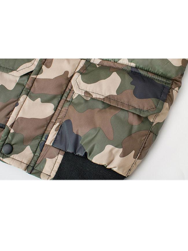 Fall Toddler Baby Boys Padded Camo Hooded Jacket - dianjiang-