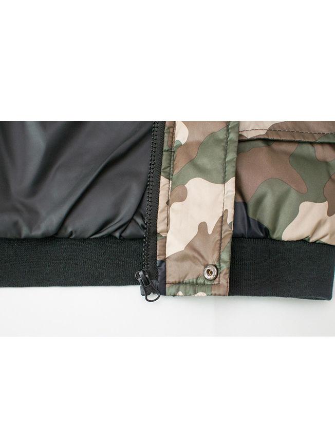 Fall Toddler Baby Boys Padded Camo Hooded Jacket - dianjiang-