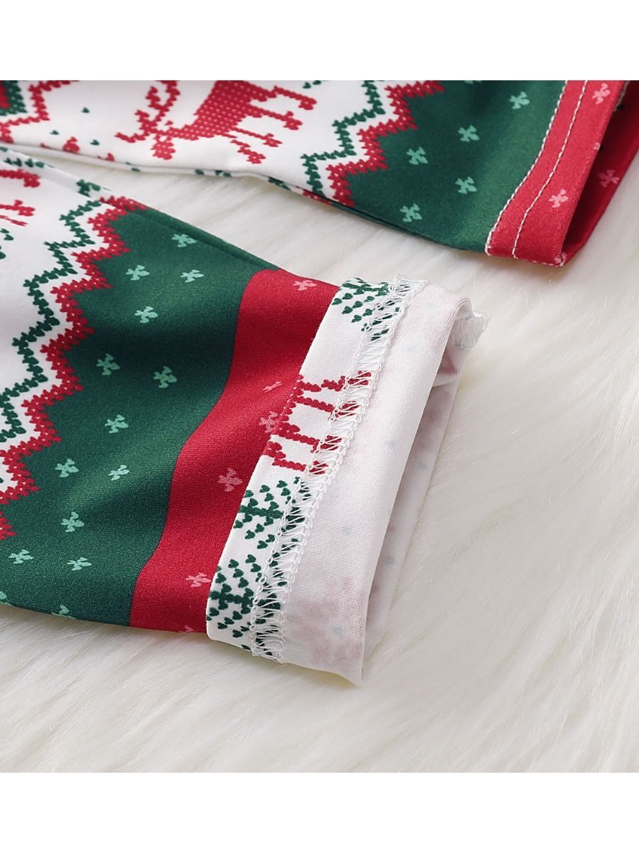 Toddler Girl 2-Piece Jesus Loves You Christmas Outfits Top & Trousers - dianjiang-